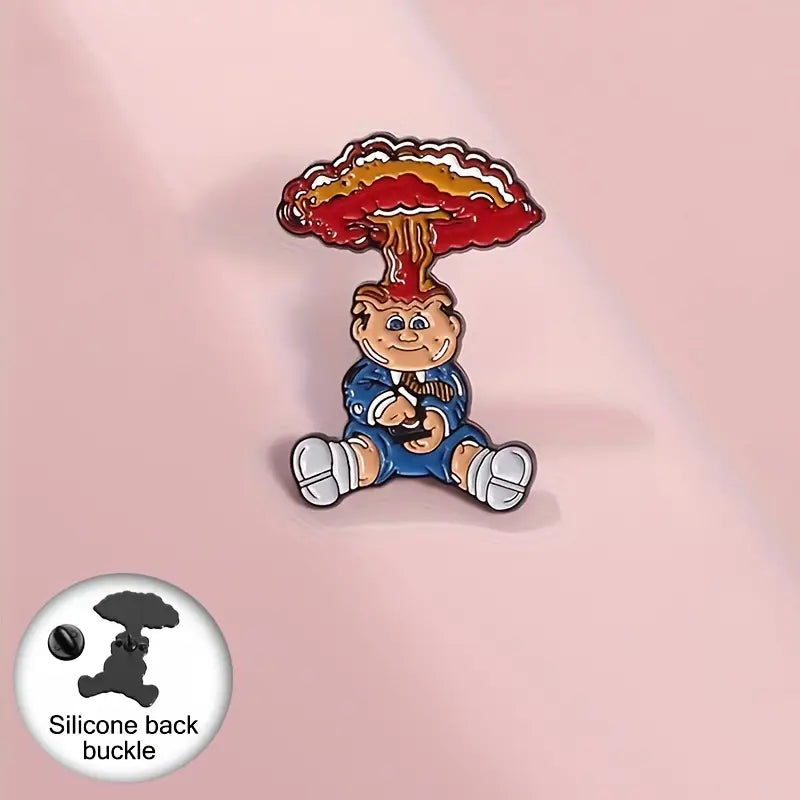 Adam Bomb Garbage Pail Kids Pin Badge
