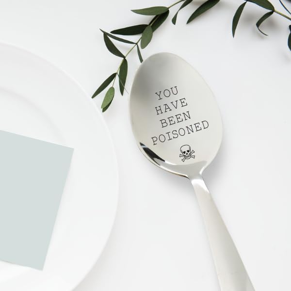 You Have Been Poisoned Latte/Sundae Long Handled Silver Spoon