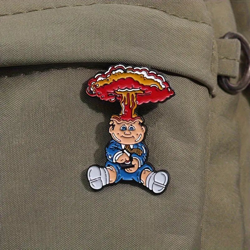 Adam Bomb Garbage Pail Kids Pin Badge