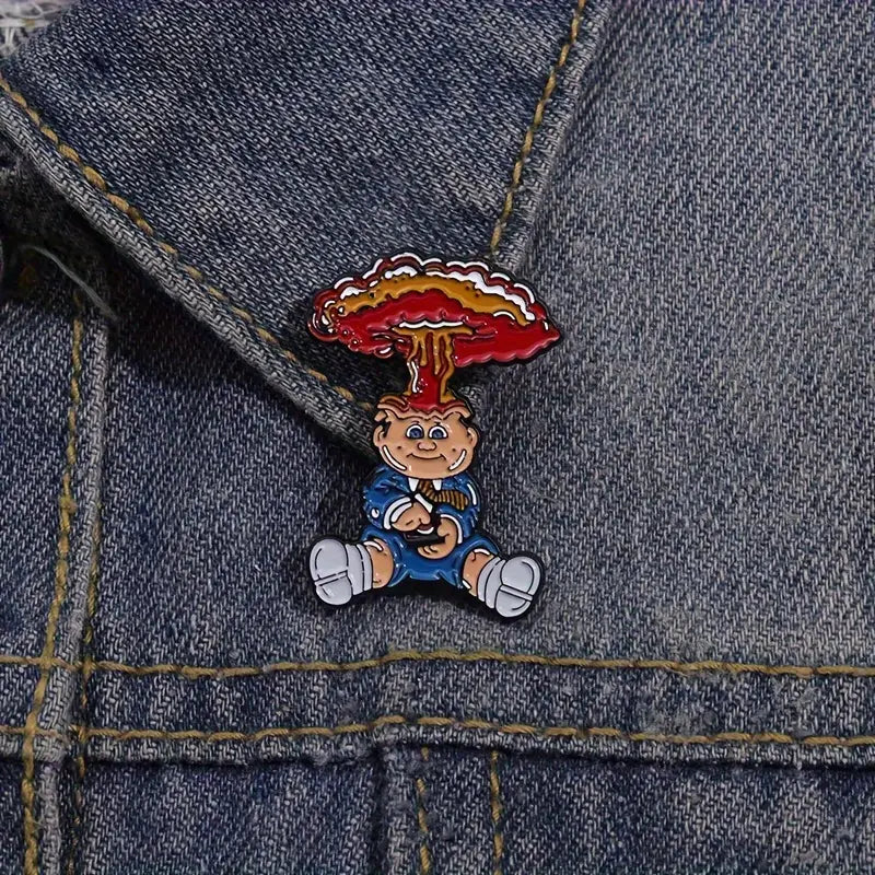 Adam Bomb Garbage Pail Kids Pin Badge