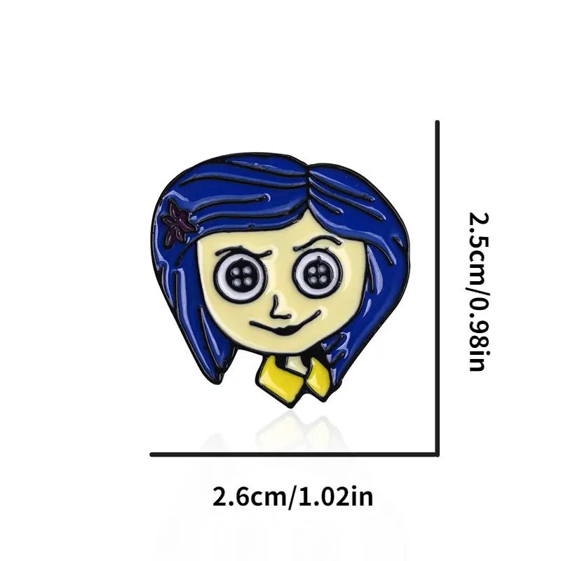 Coraline Other Mother's Button Eyes Pin Badge