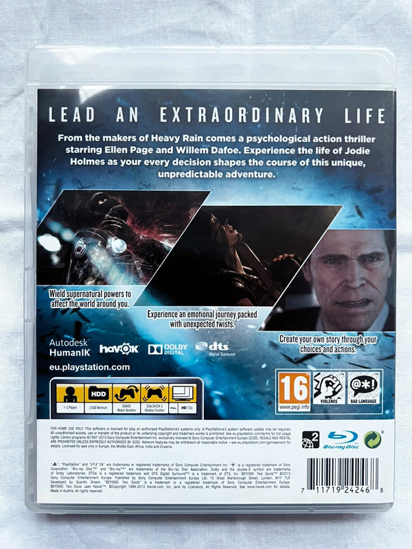 Beyond: Two Souls (PS3), Very Good PlayStation 3 Elliot Page Willem Dafoe