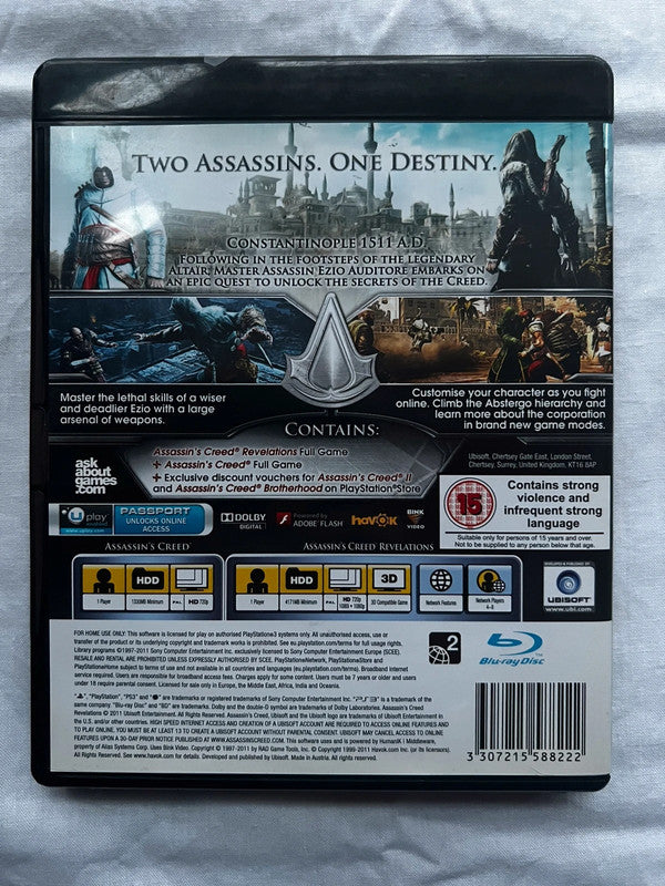 Assassin's Creed Revelations Sony PlayStation 3 PS3 Game