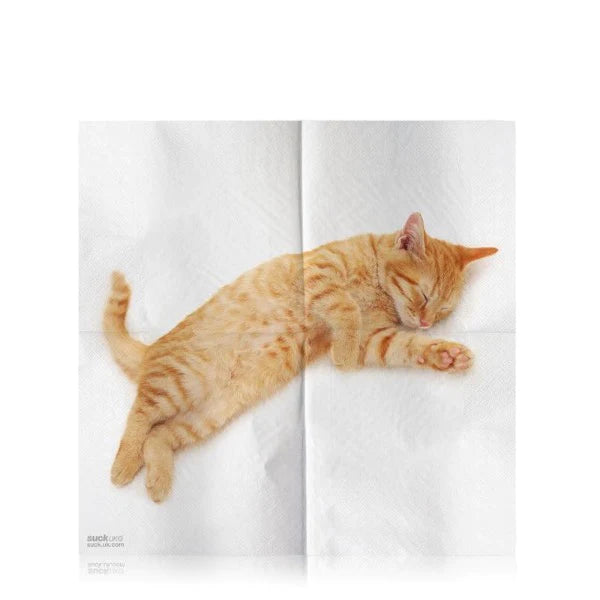 Cute Cat Themed Printed Napkins